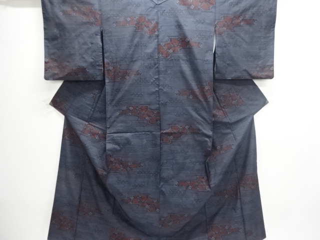 JAPANESE KIMONO / DORO OSHIMA TSUMUGI / ENSEMBLE / WOVEN EGASUMI 